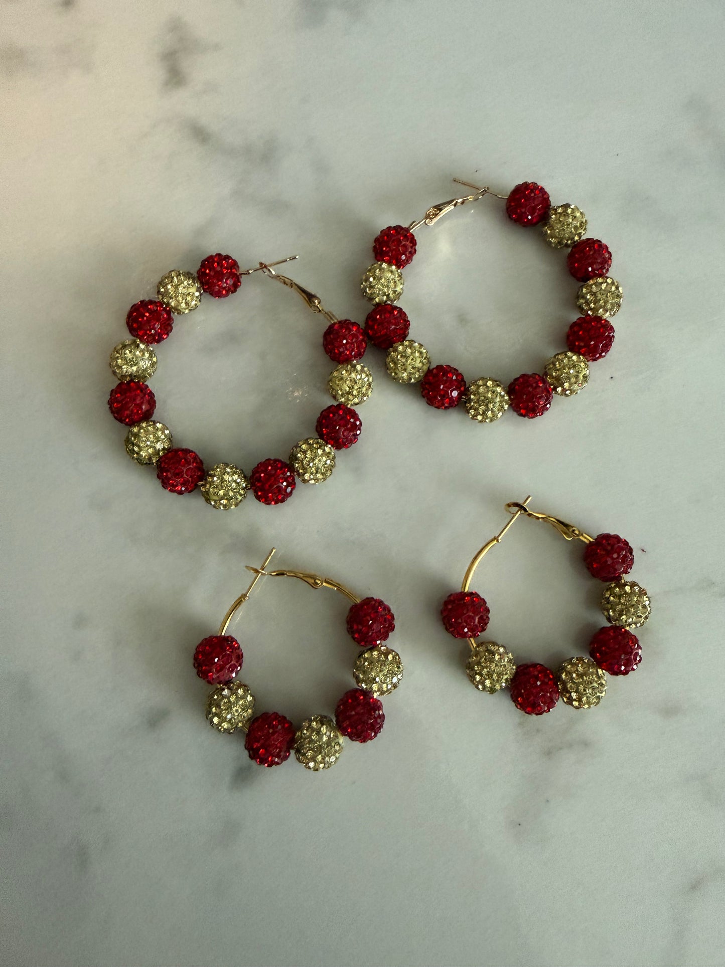 Rhinestone Earrings Single Color