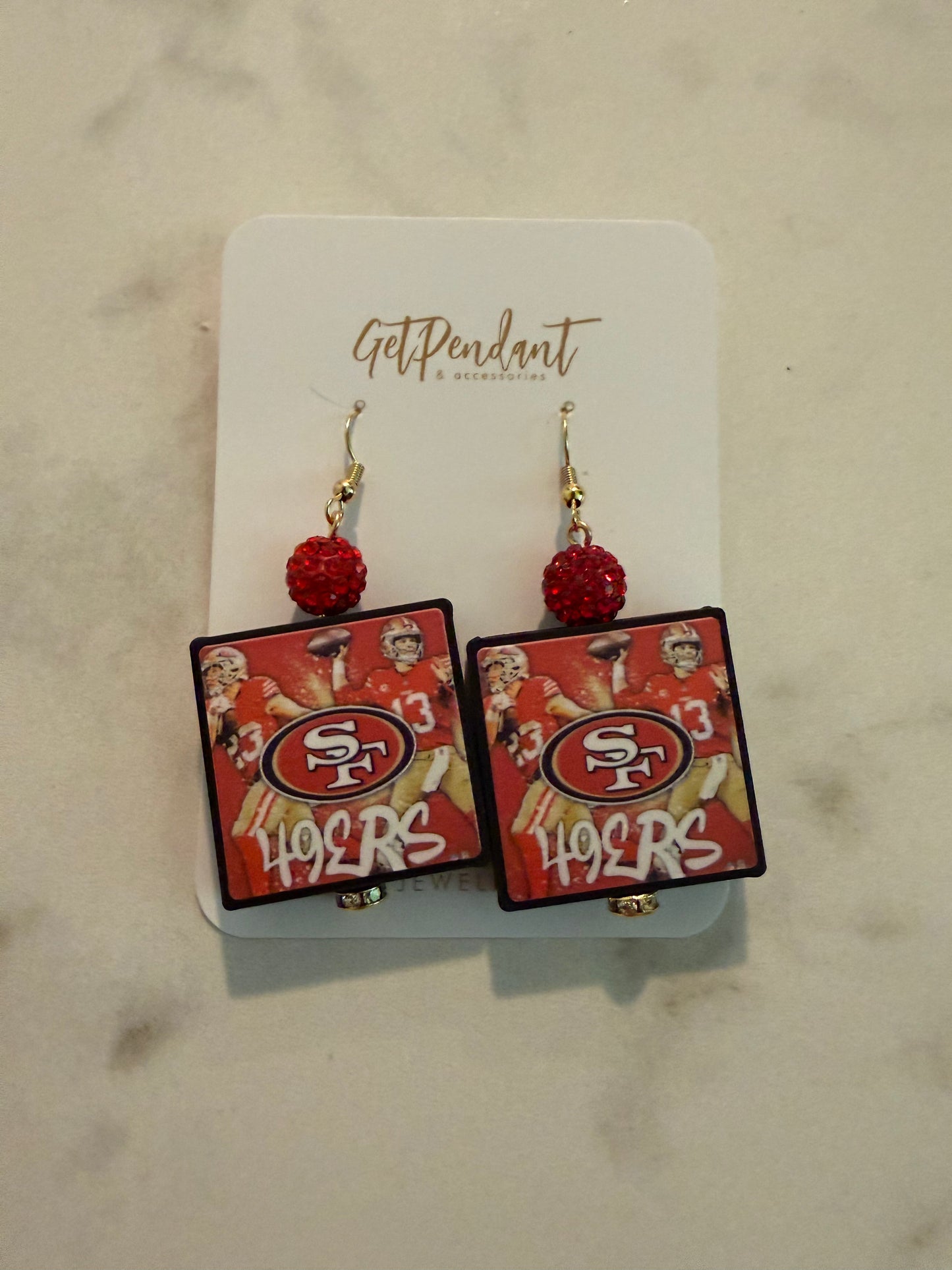 Silicone Earrings Football
