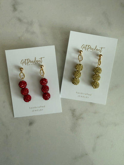 Rhinestone Earrings Multi Color