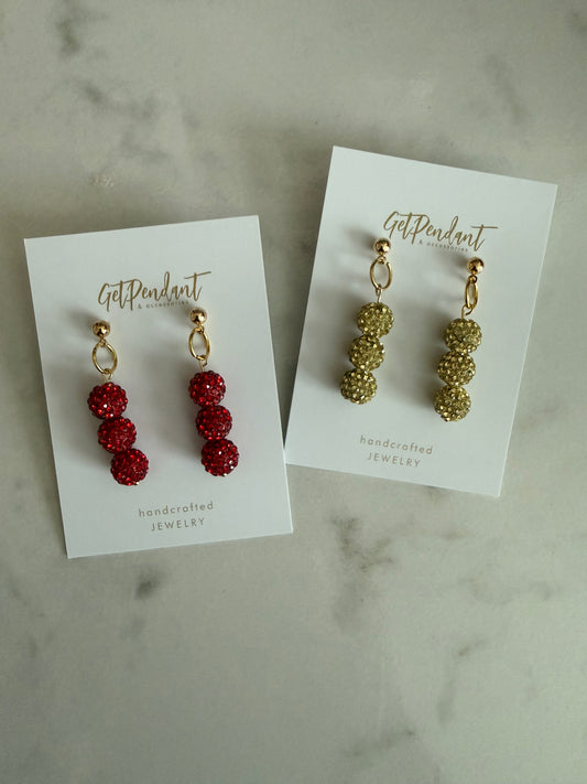 Rhinestone Earrings Multi Color
