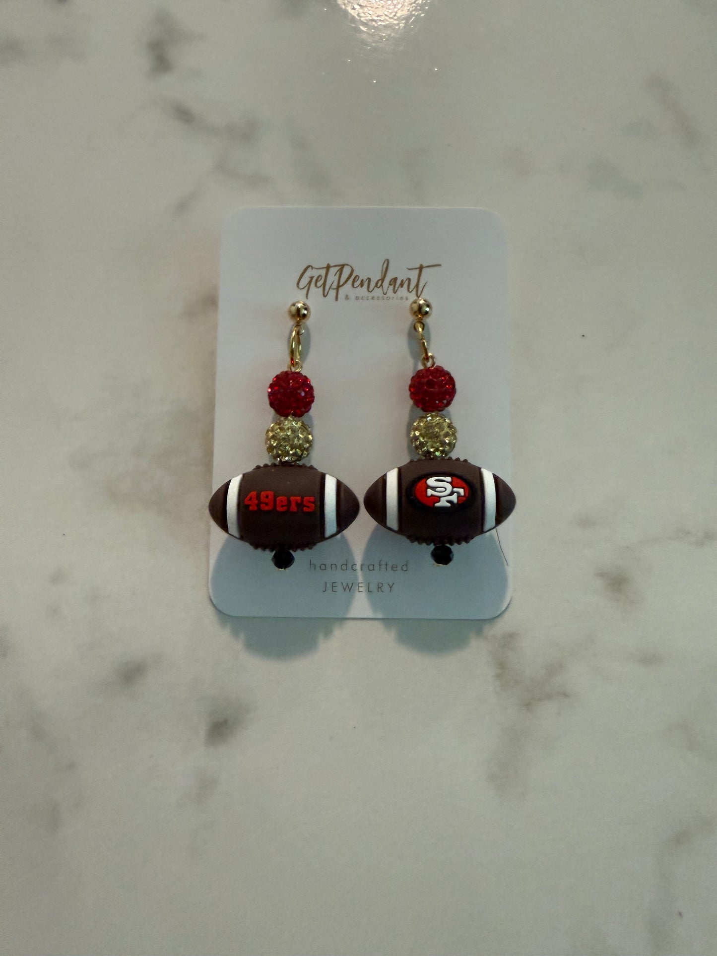 Silicone Earrings Football