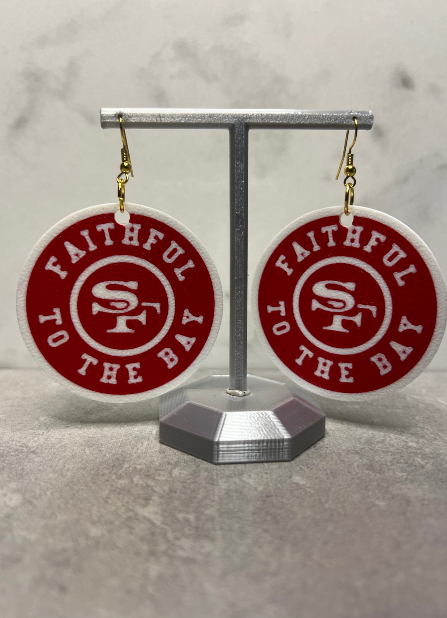 San Francisco Football Earrings