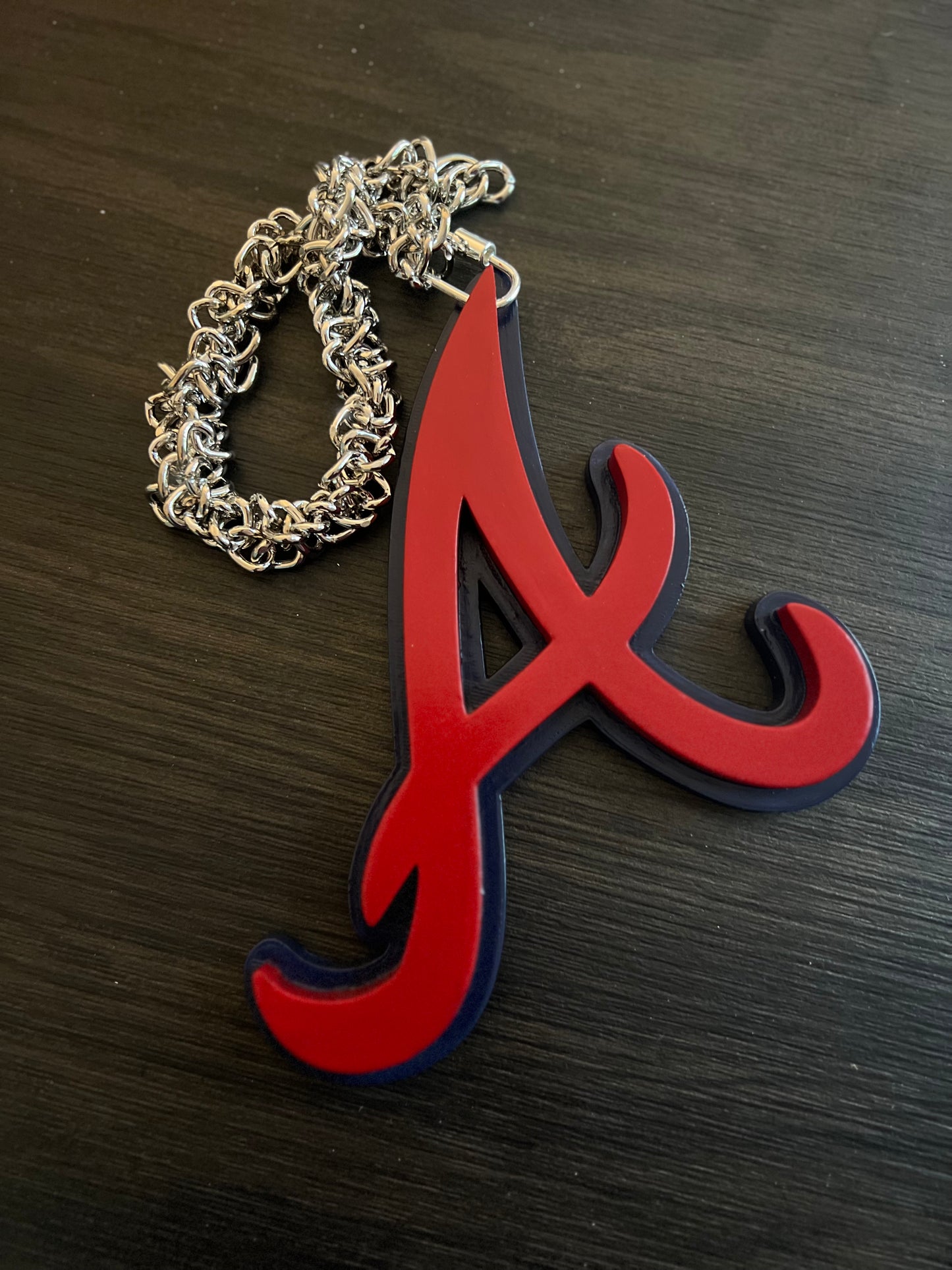 Atlanta Baseball Pendant (Hand Painted)