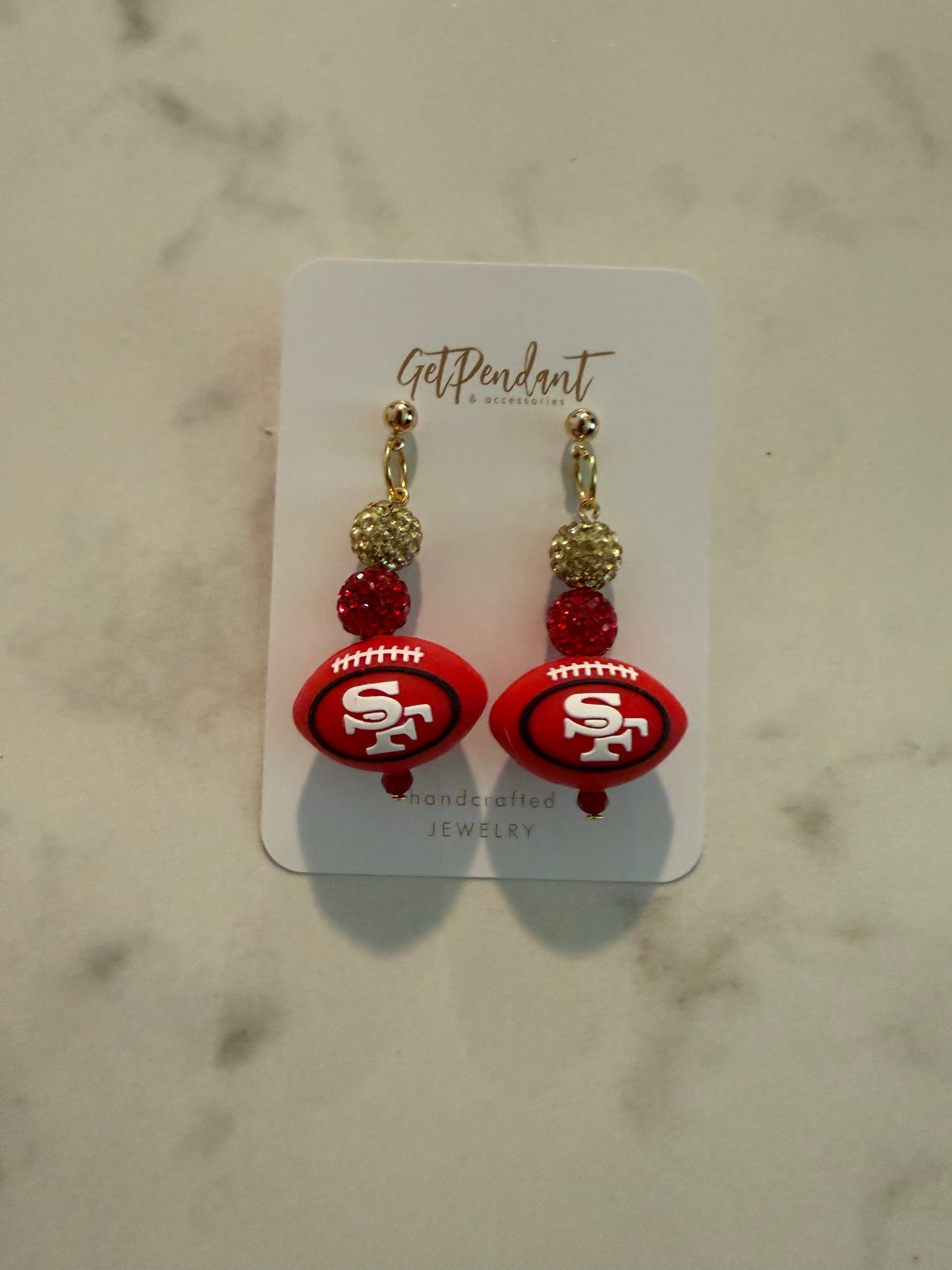 Silicone Earrings Football